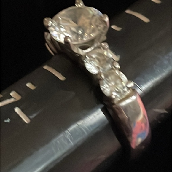 Sterling silver ring with glass stone size 6.1 - Picture 2 of 6